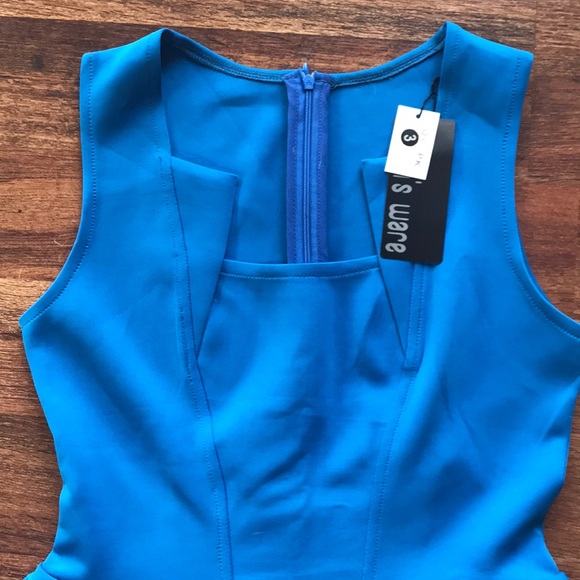 Blue Casual Peplum Dress - Picture 4 of 8